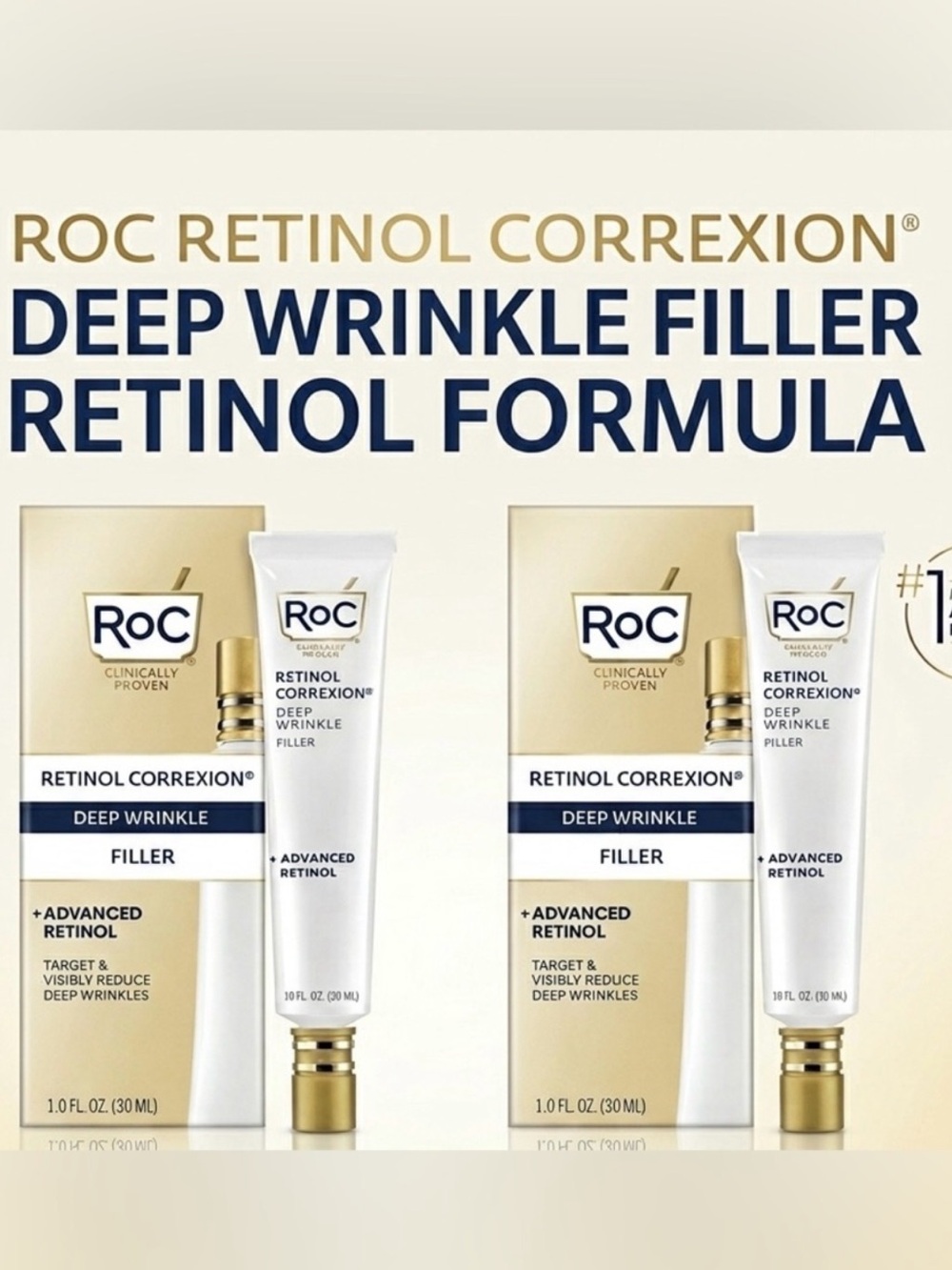 2 New RoC Retinol Correxion Deep Wrinkle Filler